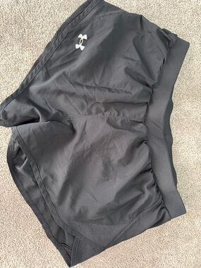 Under Armour Black Women's Running Shorts with Logo